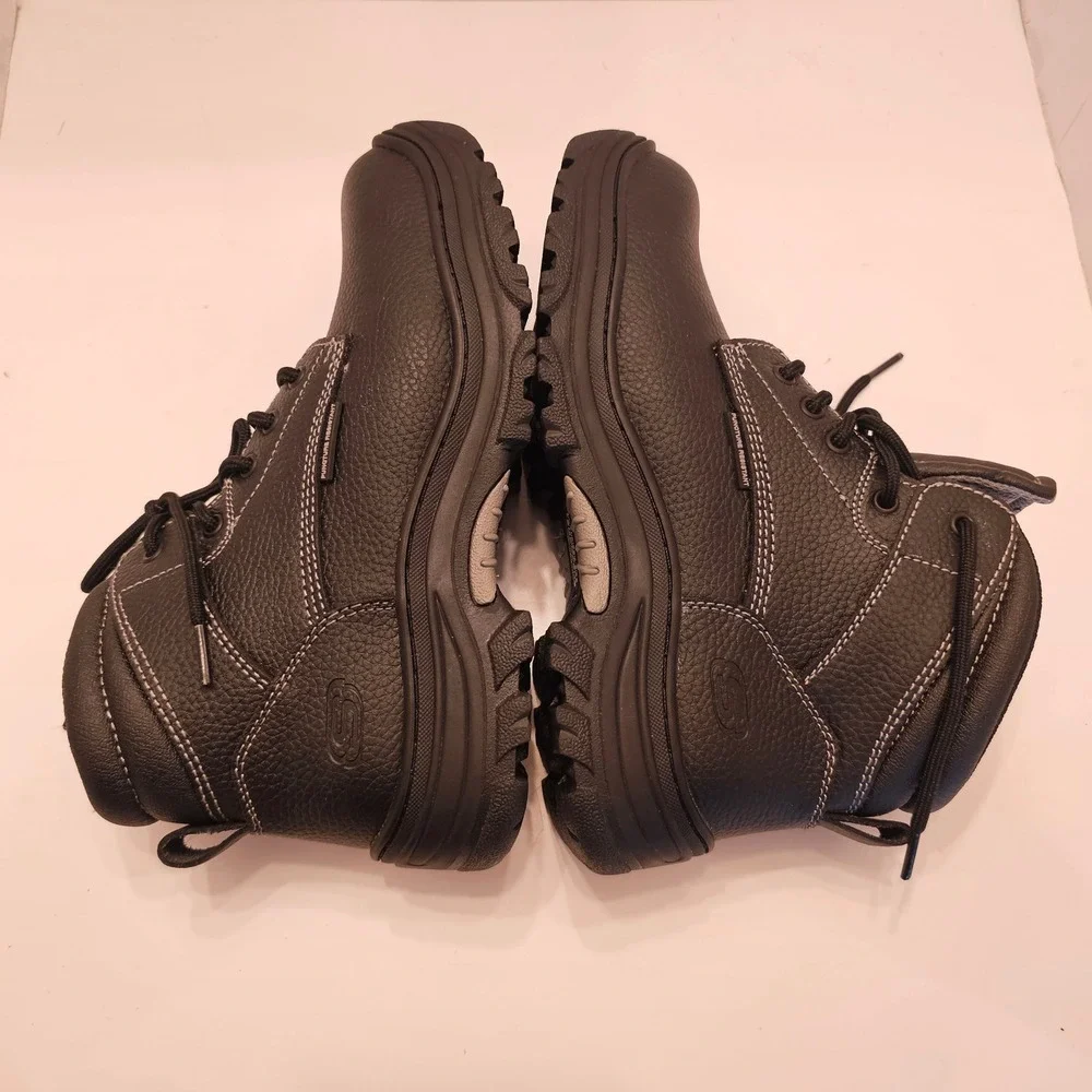 Skechers Work Mens Black Steel Toe Puncture Resistant Burgin Boots Wide Fit 9.5